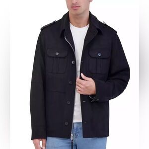 Robert Graham
Men's Faux Suede Utility Overshirt Jacket
in Black New With Tags